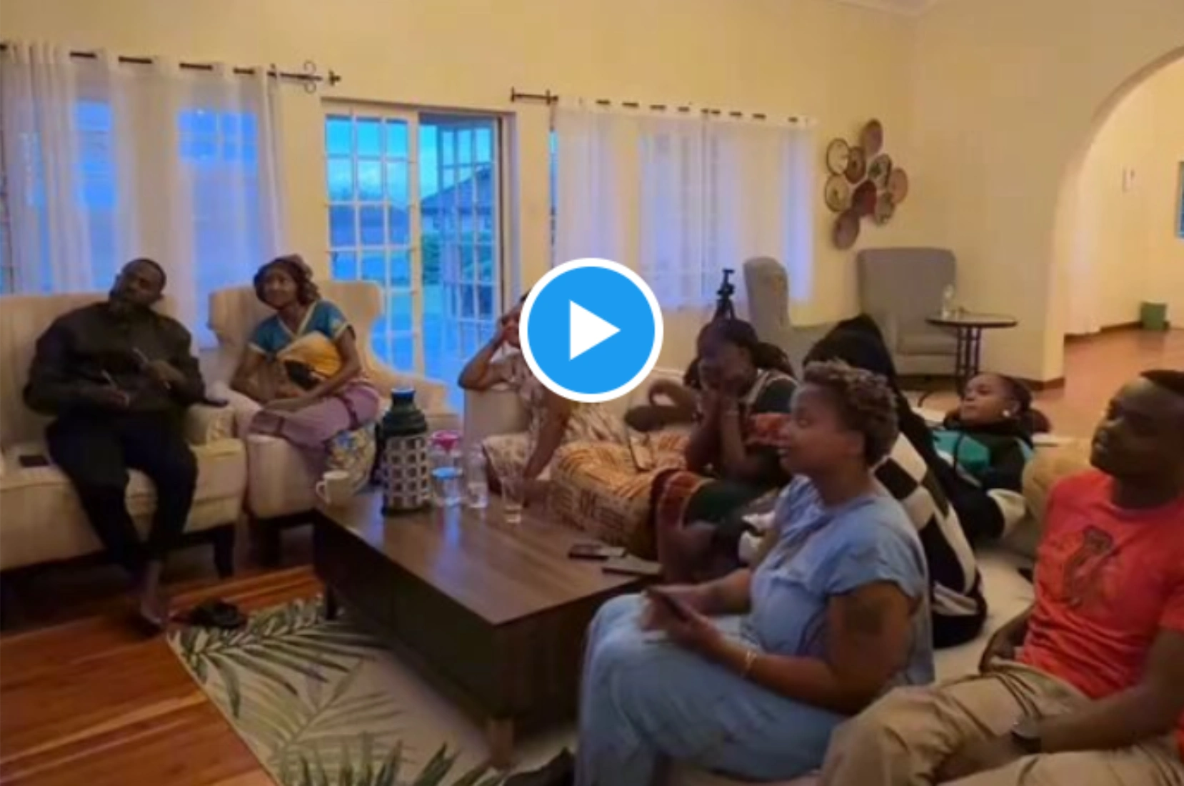 Funny Way African Family React To Passionate Kiss (Some Went To Hide)