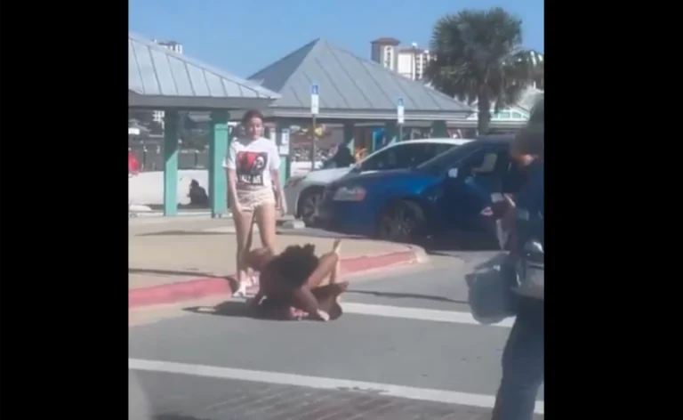 Black and White Women Fight Dirty on the Street