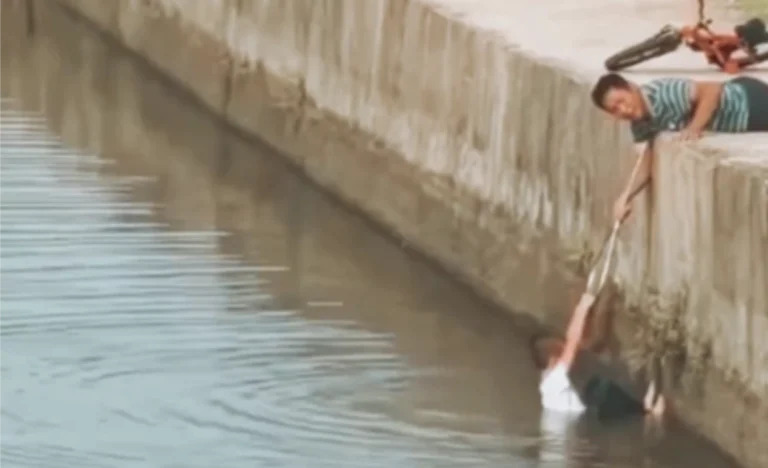 Watch How Man Saves a Child Who Fell Into The River